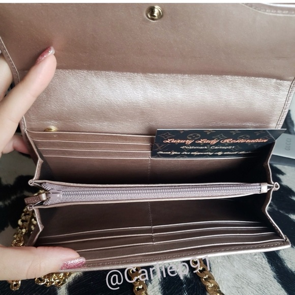 Gucci Metallic Pink Leather Wallet - Picture 3 of 7